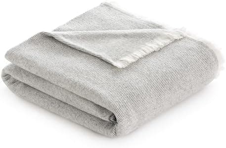 Todocama extra weiche Baumwolldecke Sandbeige, dekorativ für Sofa und Bett,softes Wohnzimmer und Schlafzimmer Accessoire