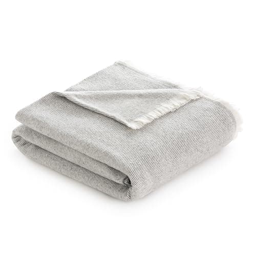 Todocama extra weiche Baumwolldecke Sandbeige, dekorativ für Sofa und Bett,softes Wohnzimmer und Schlafzimmer Accessoire