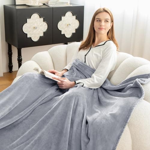 CozyLux Kuscheldecke Flauschig für 4 Jahreszeiten - Weich/Warm/Leicht - Sofa/Bett/Couch 150x200cm Grau