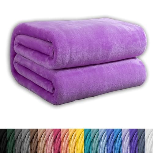 Kuscheldecke Flauschig Fleecedecke für Tiefen Schlaf und Bessere Erholung, Schwarz 130 x 160 cm
