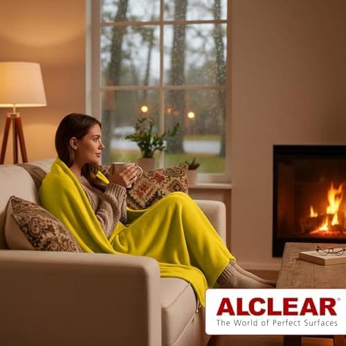 ALCLEAR Schokobraun Fleecedecken 130x160 cm, über 200 g/m2, SOFAGEDECKE DECKE Wohndecke Picknickdecke OEKO-TEX