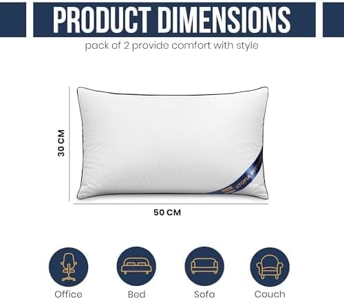 Utopia Bedding 2er Set Kissen 40x40 cm, Weiß - Deko und Ergonomie für Bett und Sofa (OEKO-TEX STANDARD 100)  
Utopia Bed