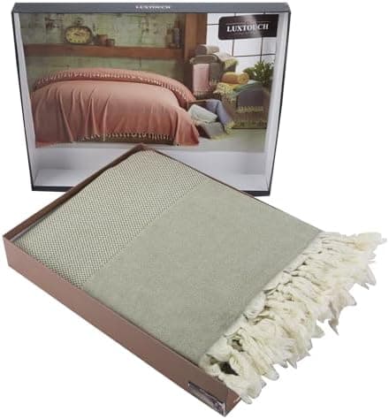 Mixibaby Tagesdecke Anthrazit 220x240 LuxTouch 100% Baumwolle