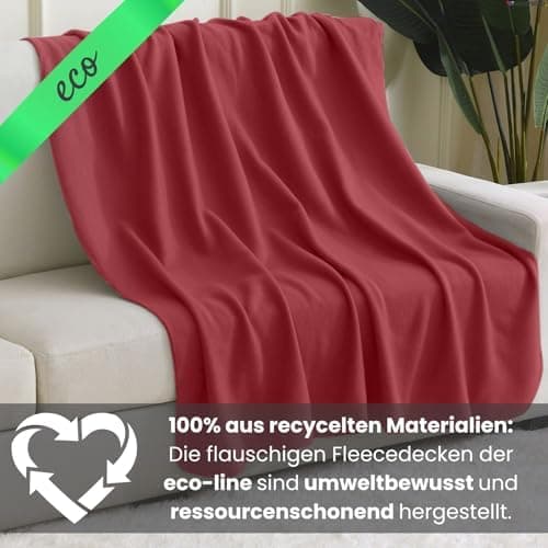 Wometo 10er Vorteilspack Fleecedecke grau Anti-Pilling Kettelrand