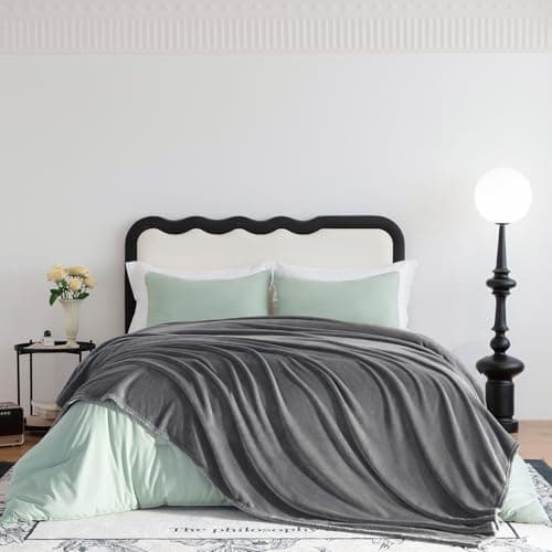 CozyLux Kuscheldecke Flauschig für 4 Jahreszeiten - Weich/Warm/Leicht - Sofa/Bett/Couch 150x200cm Grau