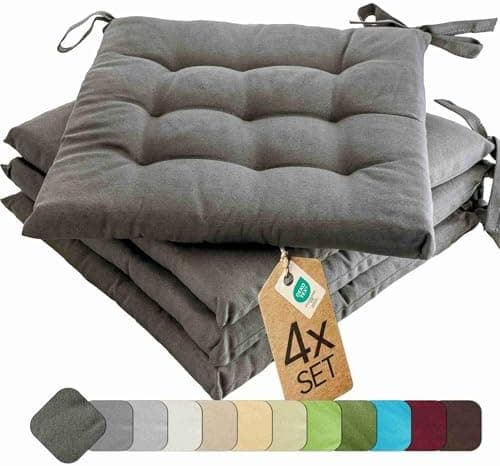 Etérea Türkiswaschbares Sitzkissen Stuhl 40x40 2er Set Inneneinbau - Outdoor & Indoor - OEKO-TEX Made in Green