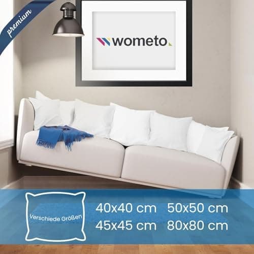 Wometo Premium-Line Oeko-TEX Feder- & Daunenkissen 85% Federn 15% Daunen 40x40 300 g Baumwolle Weiss