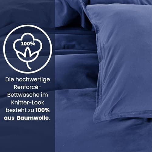 Wometo Bettwäsche Renforce Stone-Washed - Curry Gelb 100% Baumwolle OEKO-TEX Weich Modern Used-Look Leinen-Optik OEKO-TE