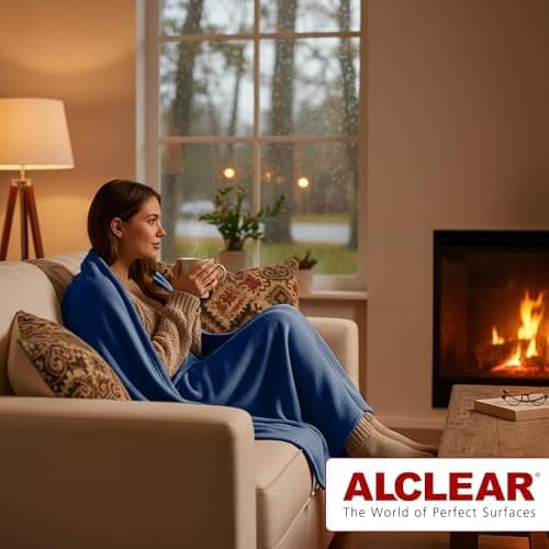 ALCLEAR Schokobraun Fleecedecken 130x160 cm, über 200 g/m2, SOFAGEDECKE DECKE Wohndecke Picknickdecke OEKO-TEX