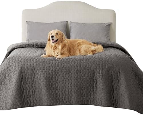 BEDSURE wasserdichte Hundedecke - 76x178 cm rutschfeste Schutzmatte für Couch, waschbar und kratzfest, Grau OEKO-TEX STA