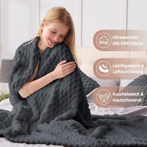 Vielit Ultraweiche Kuscheldecke Flauschig Rot – Warme & Gemütliche Couch & Sofadecke, Atmungsaktiv & Pflegeleicht, OEKO-