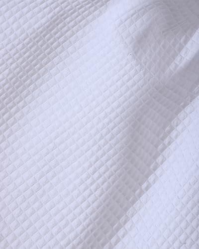 Premium Waffelpique Tagesdecke Grau 160x220cm - Leichte Sommerdecke für Bett und Sofa - 100% Baumwolle