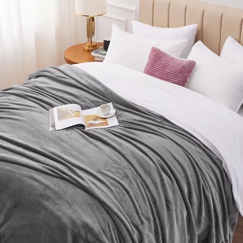 Kuscheldecke WAVVE Flauschig Warm - Sofadecke 150x200 cm Weich für Wohnraum Couchdecke GrauXL