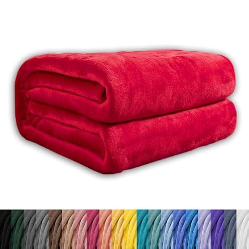 Kuscheldecke Flauschig Fleecedecke für Tiefen Schlaf und Bessere Erholung, Schwarz 130 x 160 cm