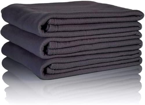 Oeko Tex Fleecedecken 3er Set - jeansblau, 130x160 cm, 200 g/m2 - Sofa- und Couchdecke - Picknick- und Kuscheldecke - OE