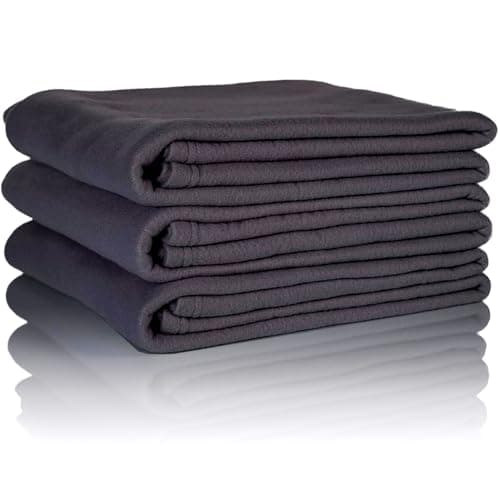 Oeko Tex Fleecedecken 3er Set - jeansblau, 130x160 cm, 200 g/m2 - Sofa- und Couchdecke - Picknick- und Kuscheldecke - OE