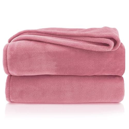Heimtexland Kuscheldecke flauschig Oekotex warm Super Soft Decke 130x170 cm Bordeaux weinrot