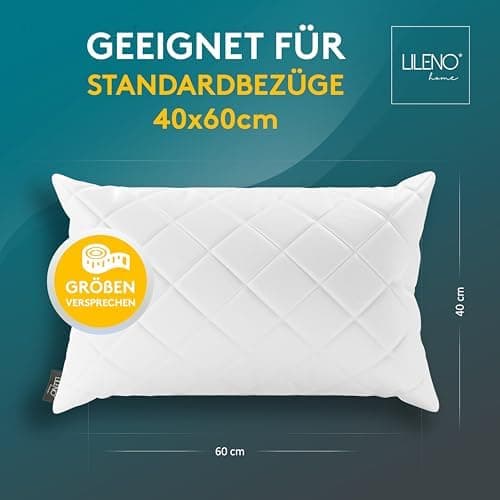 LILENO HOME 95°C waschbares Kissenfüllungsset - ideal für Allergiker - Polyester Innenkissen 40 x 40 cm als Couchkissen,