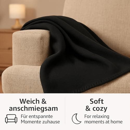 Betz Fleecedecke – weiche Wohndecke & Kuscheldecke – fürs Sofa & Bett – flauschig, leicht, wärmend & pflegeleicht – lila