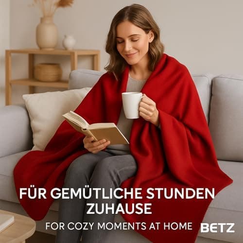 Betz Fleecedecke – weiche Wohndecke & Kuscheldecke – fürs Sofa & Bett – flauschig, leicht, wärmend & pflegeleicht – lila