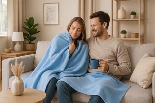 Betz Fleecedecke – weiche Wohndecke & Kuscheldecke – fürs Sofa & Bett – flauschig, leicht, wärmend & pflegeleicht – lila