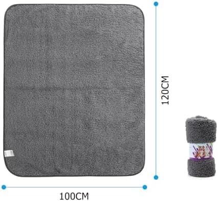 Nobleza Weiche Fleecedecke für Hund und Katze, Waschbar, Warm und Komfortabel - Grau 100x80cm  
Nobleza Waschbare Hunded