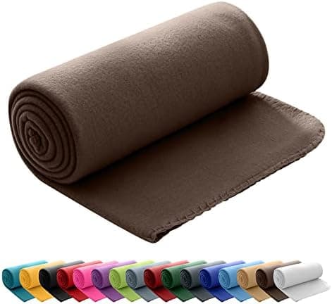 Polar Fleecedecke oekoTex 130x160 Anti-Pilling Kettelrand blau Mittelblau OEKO-TEX STANDARD 100