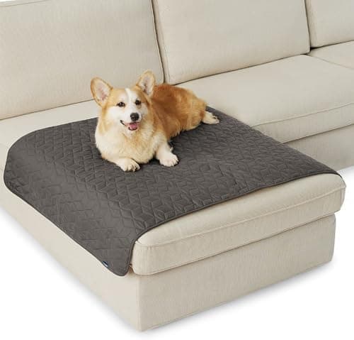 BEDSURE wasserdichte Hundedecke - 76x178 cm rutschfeste Schutzmatte für Couch, waschbar und kratzfest, Grau OEKO-TEX STA