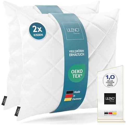 LILENO HOME 95°C waschbares Kissenfüllungsset - ideal für Allergiker - Polyester Innenkissen 40 x 40 cm als Couchkissen,
