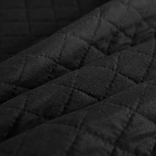 WOLTU Tagesdecke Steppdecke Doppelbett Dunkelgrau-Crème 170x210 cm 360GSM Global Recycled Standard Kariert