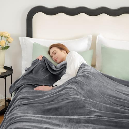 Kuscheldecke WAVVE Flauschig Warm - Sofadecke 150x200 cm Weich für Wohnraum Couchdecke GrauXL