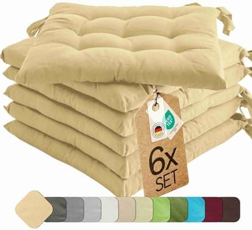 Etérea Türkiswaschbares Sitzkissen Stuhl 40x40 2er Set Inneneinbau - Outdoor & Indoor - OEKO-TEX Made in Green