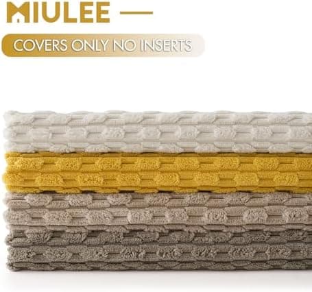 MIULEE 4er Set Dekorative Kissenhülle Wohnzimmer Schlafzimmer Orange Grün