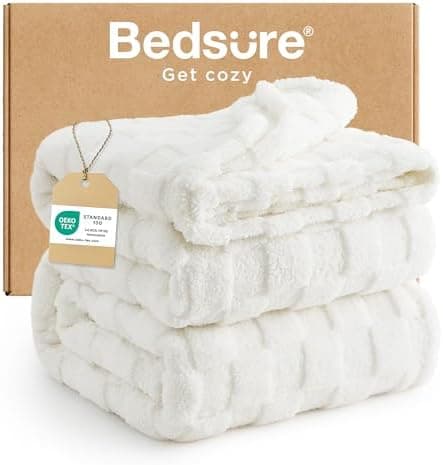 BEDSURE Kuscheldecke Flauschig - Weiche Warme für Zimmer Deko, Wohn- & Kuscheldecken, Hellbraun, 130 x 170 cm OEKO-TEX S