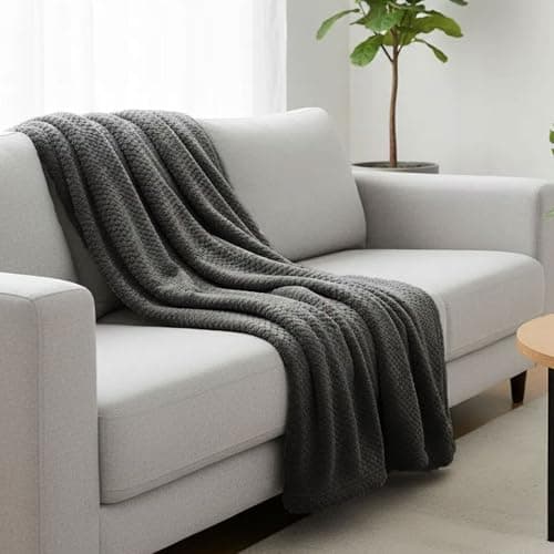 Kuscheldecke Flauschig für Sofa, Couch und Bett, 130 x 160 cm, 3D-Touch-Erlebnis, Khaki