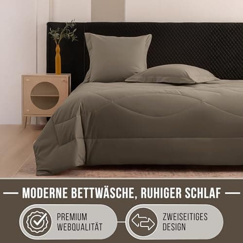 Oeko-TEX Zertifiziert_sleep komfortabel 4-jahreszeiten Bettdecke 135x200 Washbar Baumwolle & Mikrofaser Atmungsaktiv + K