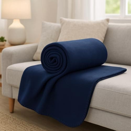 Betz Fleecedecke – weiche Wohndecke & Kuscheldecke – fürs Sofa & Bett – flauschig, leicht, wärmend & pflegeleicht – lila