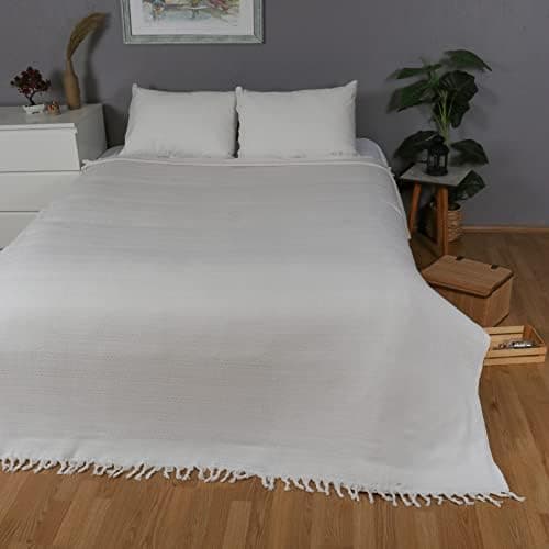 Tuiste Einzelbett Tagesdecke Hellgrau, kuschelige Couchüberwurf, Sommerdecke 150x200 cm  
Tuiste Einzelbett Tagesdecke H