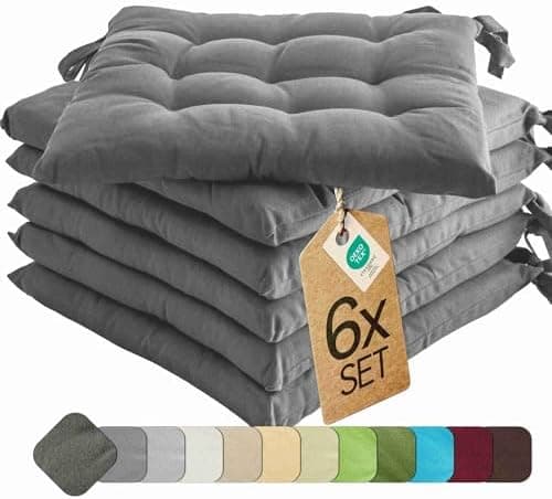 Etérea Türkiswaschbares Sitzkissen Stuhl 40x40 2er Set Inneneinbau - Outdoor & Indoor - OEKO-TEX Made in Green