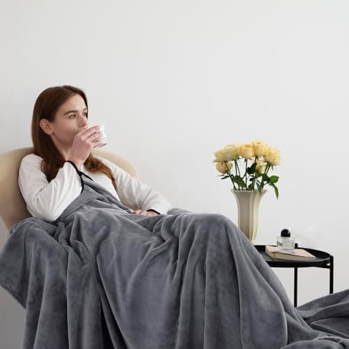 CozyLux Kuscheldecke Flauschig für 4 Jahreszeiten - Weich/Warm/Leicht - Sofa/Bett/Couch 150x200cm Grau