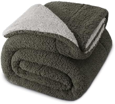 Exclusivo Mezcla Decke, Warme Kuscheldecke für Bett und Sofa, Tiefviolett/Lila 130x150 cm