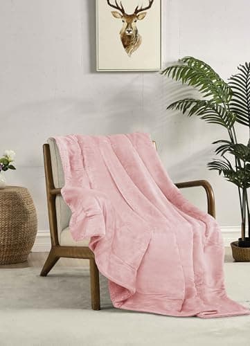 Miracle Home Wendbare Fleecedecke aus Mikrofaser, weich, warm und maschinenwaschbar, für den ganze Haushalt, 130 x 160 c