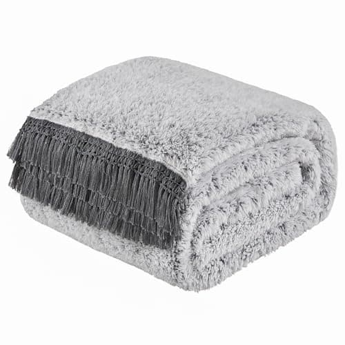 EMME Flauschige Sherpa Kuscheldecke Oeko-Tex 150x200 cm, perfekt für Winterspazieren und Relaxen - doppelseitig weich, l