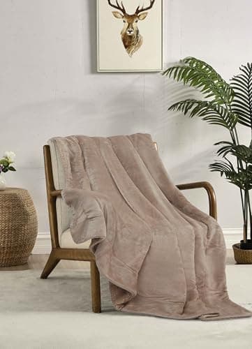Miracle Home Wendbare Fleecedecke aus Mikrofaser, weich, warm und maschinenwaschbar, für den ganze Haushalt, 130 x 160 c