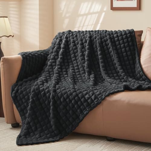BEDELITE Flauschig Kuscheldecke Hellblau 125x150 für Sofa und Wohnzimmer OEKO-TEX STANDARD 100  
BEDELITE Hellblauer Fla
