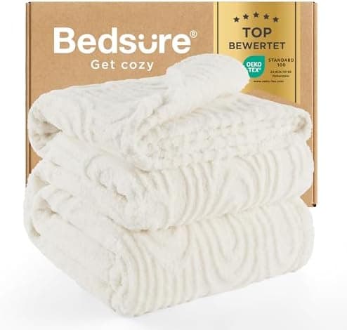 BEDSURE Kuscheldecke Flauschig - Weiche Warme für Zimmer Deko, Wohn- & Kuscheldecken, Hellbraun, 130 x 170 cm OEKO-TEX S