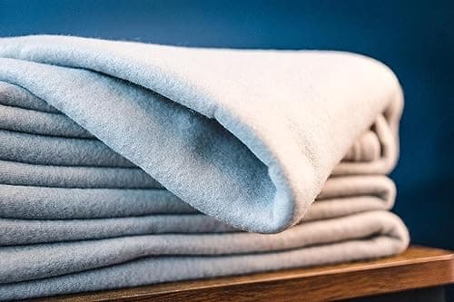 Oeko Tex Fleecedecken 3er Set - jeansblau, 130x160 cm, 200 g/m2 - Sofa- und Couchdecke - Picknick- und Kuscheldecke - OE