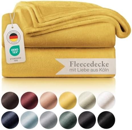Blumtal wohndecke Anthrazit - flauschig - Oeko-TEX zertifiziert - 130x150 cm - Couch & Wohnzimmernutzung - Fliesdecke -