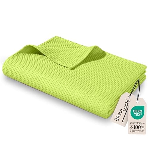 Tagesdecke Grau 100% Baumwolle Pflegeleicht Sommerdecke
