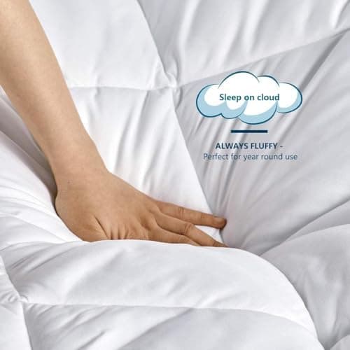 WAVVE Decke 200x220 Bettdecke, Super Weiche Zudecke Schlafdecke, Atmungsaktive Steppdecke 300gsm Mikrofaser Weiß OEKO-TE